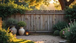 Inspiration pour une déco naturelle autour de la palissade de jardin