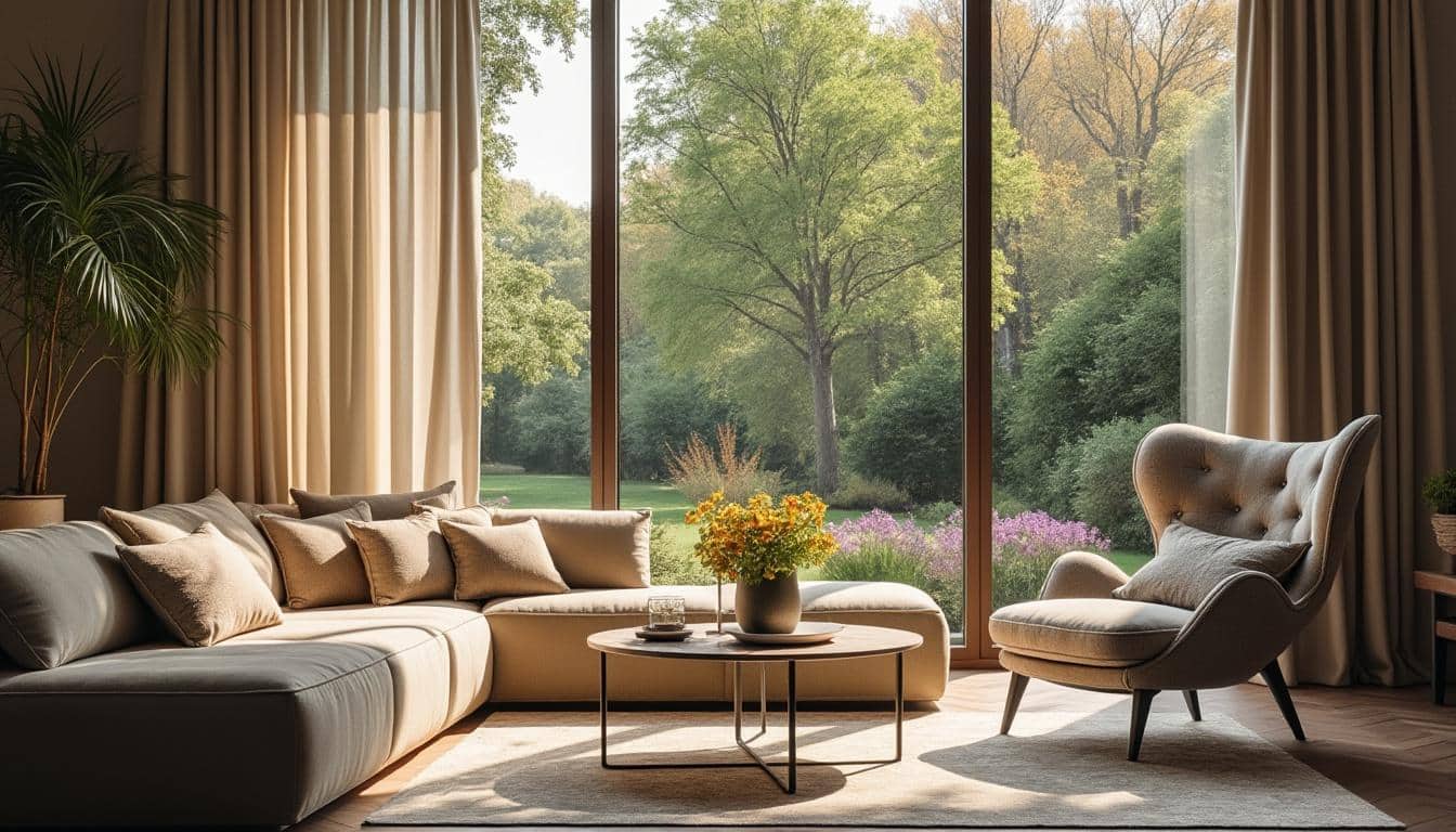 Comment apporter de l'élégance à la fenêtre avec un rideau à motif dans la décoration ?