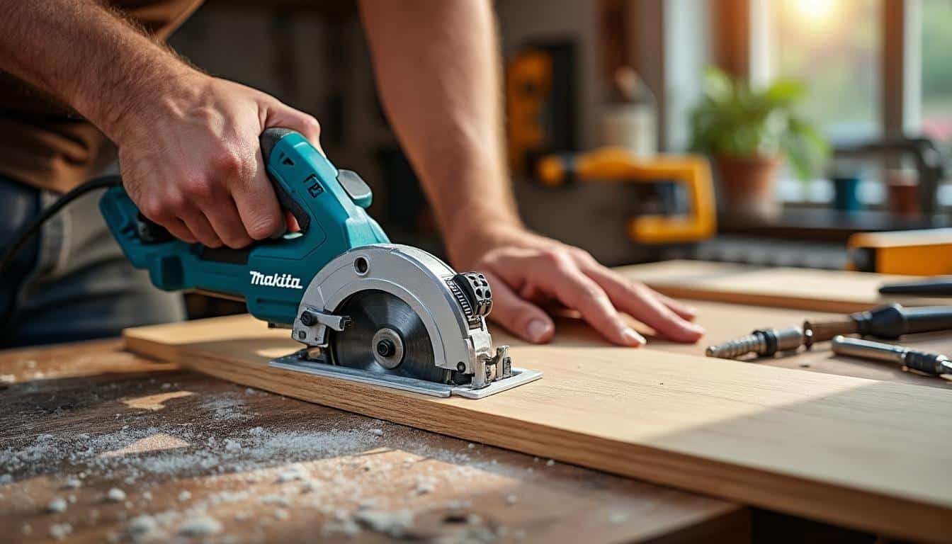 Illustration: Pourquoi la règle de guidage pour scie circulaire Makita est indispensable à domicile