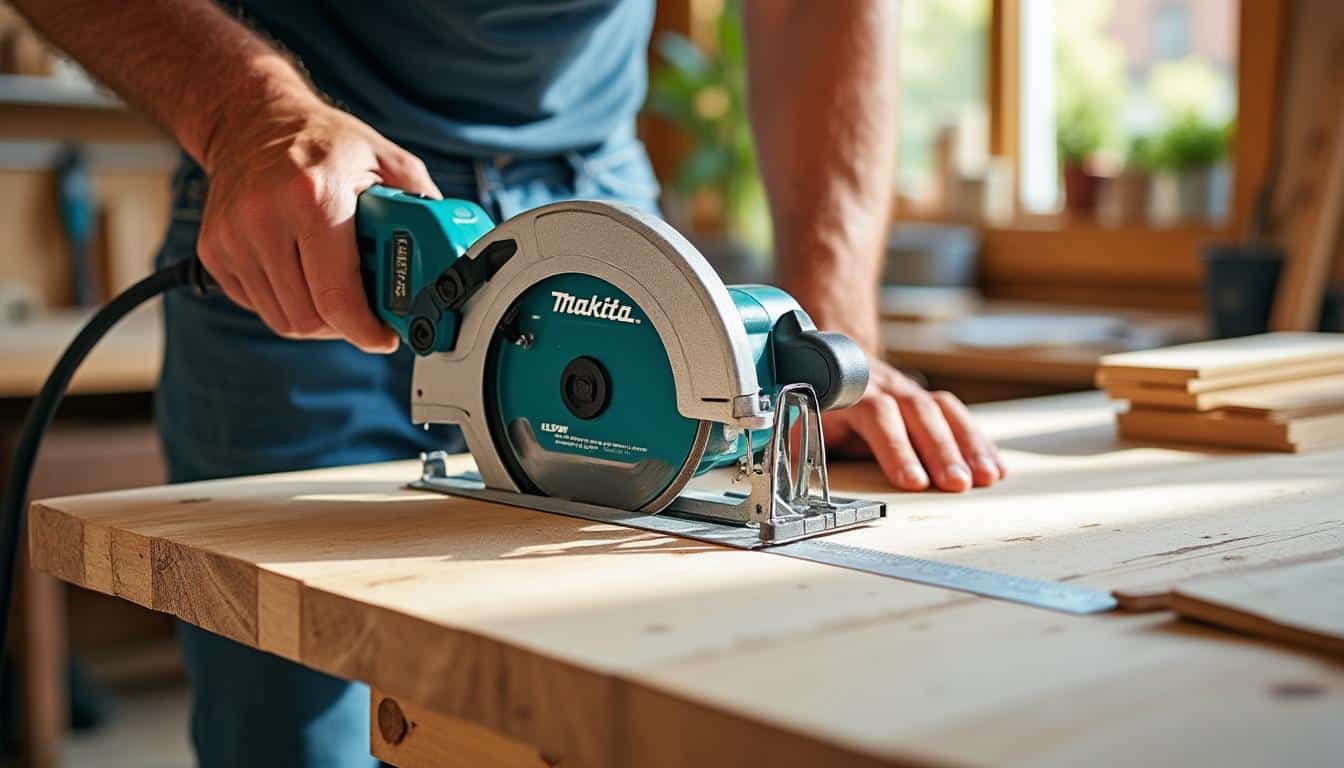 Illustration: Comment utiliser efficacement la règle scie circulaire Makita à domicile