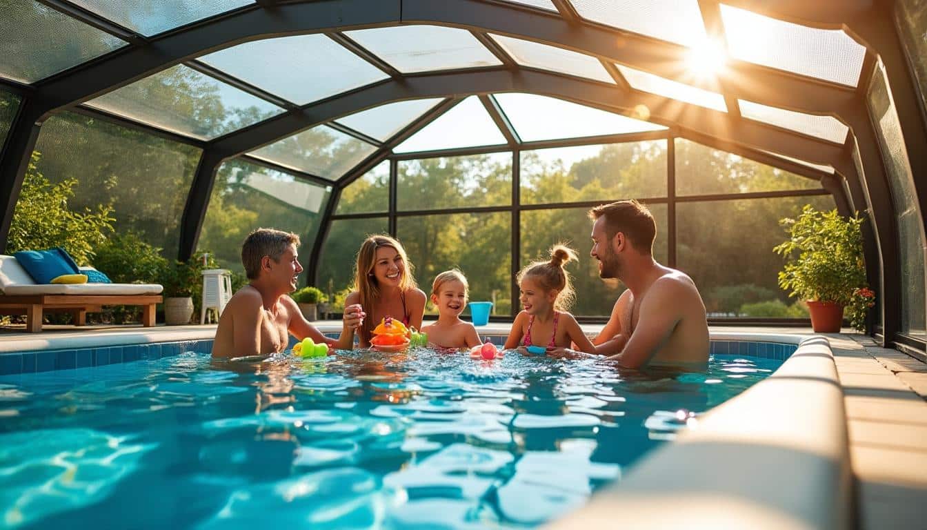Illustration: Pourquoi choisir un abri spécialement conçu pour une piscine hors sol octogonale ?