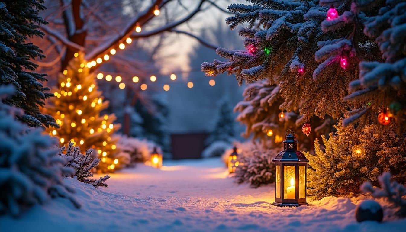 Décoration de Noël en extérieur : idées pour un jardin féerique