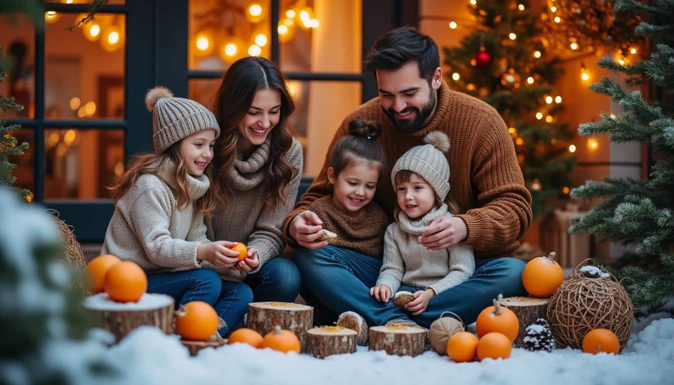 Décoration de Noël extérieur faite main : idées créatives et durables