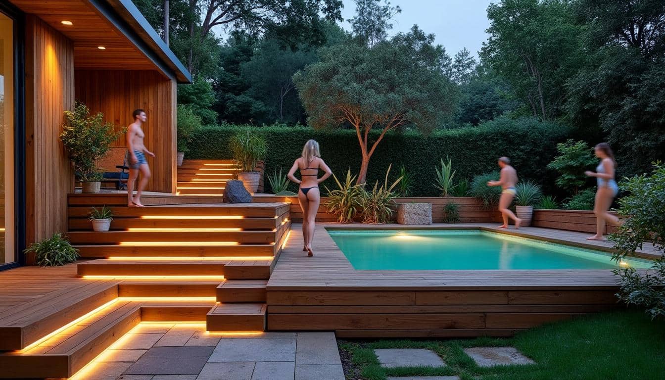 Illustration: Découvrir les caractéristiques essentielles d’un escalier en bois pour piscine hors sol
