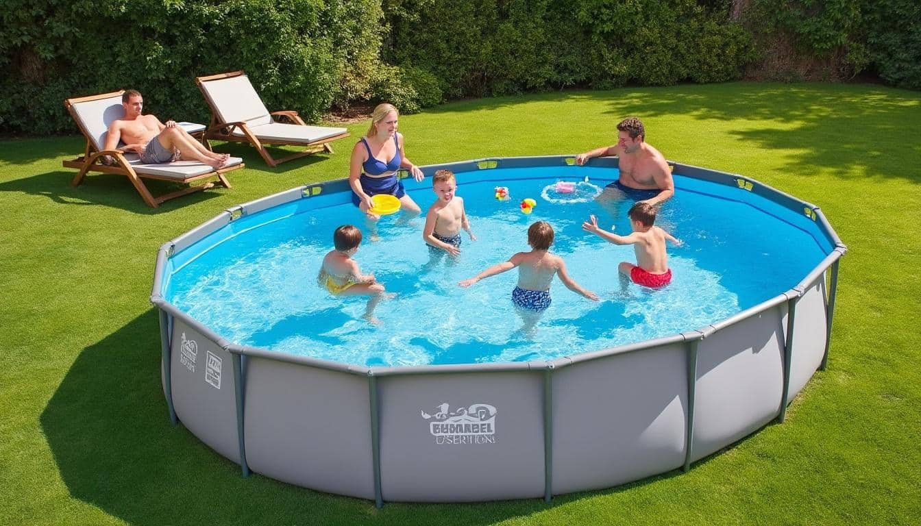 Illustration: Pourquoi opter pour une piscine hors sol en acier de forme ovale ?