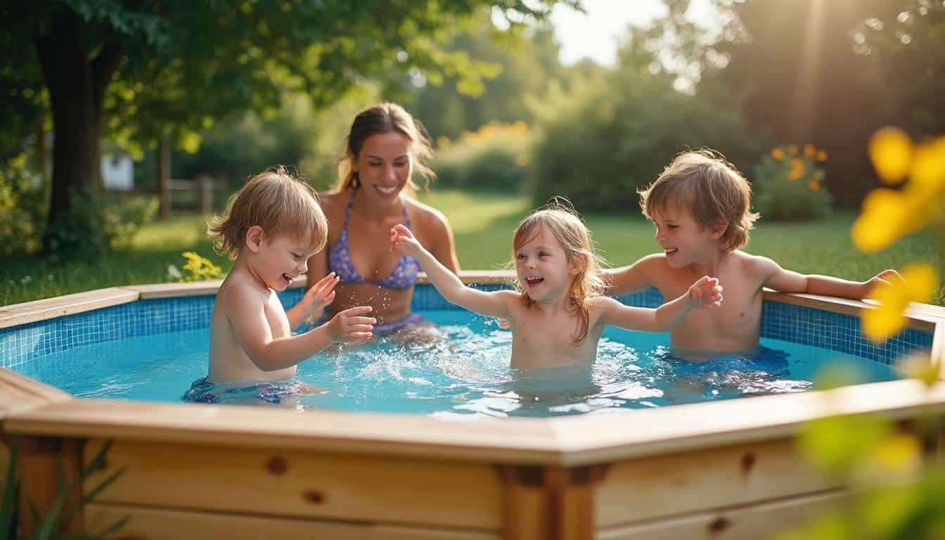 Piscine ronde en bois hors sol : élégance et installation facile
