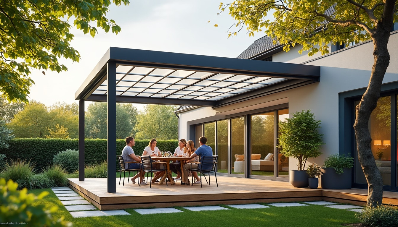 Illustration: Comprendre le concept d’un abri de pergola en toiture claire