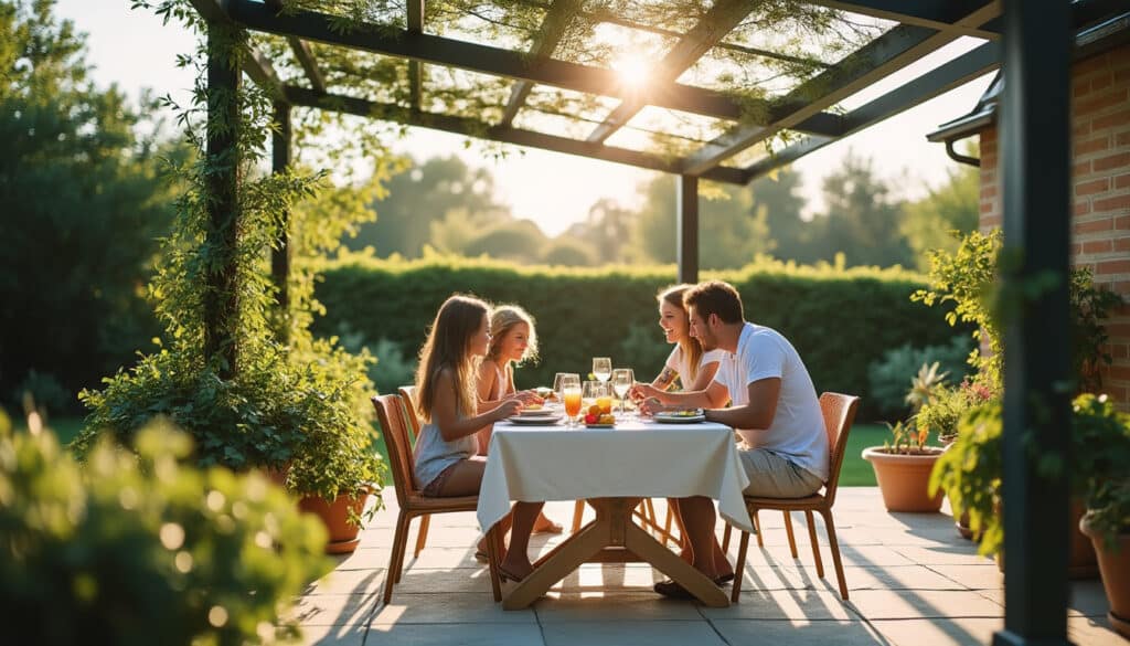 Toit de pergola transparent : lumière naturelle et protection optimale