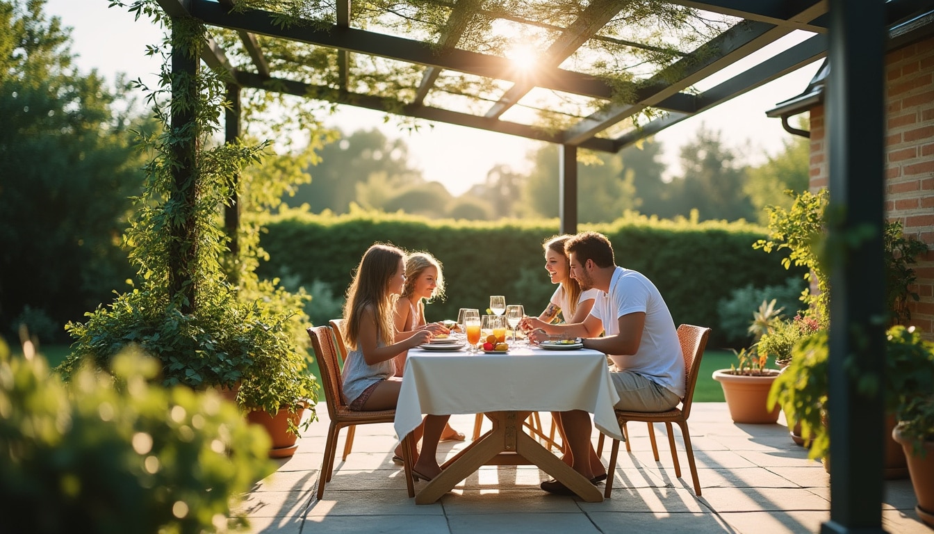 Toit de pergola transparent : lumière naturelle et protection optimale